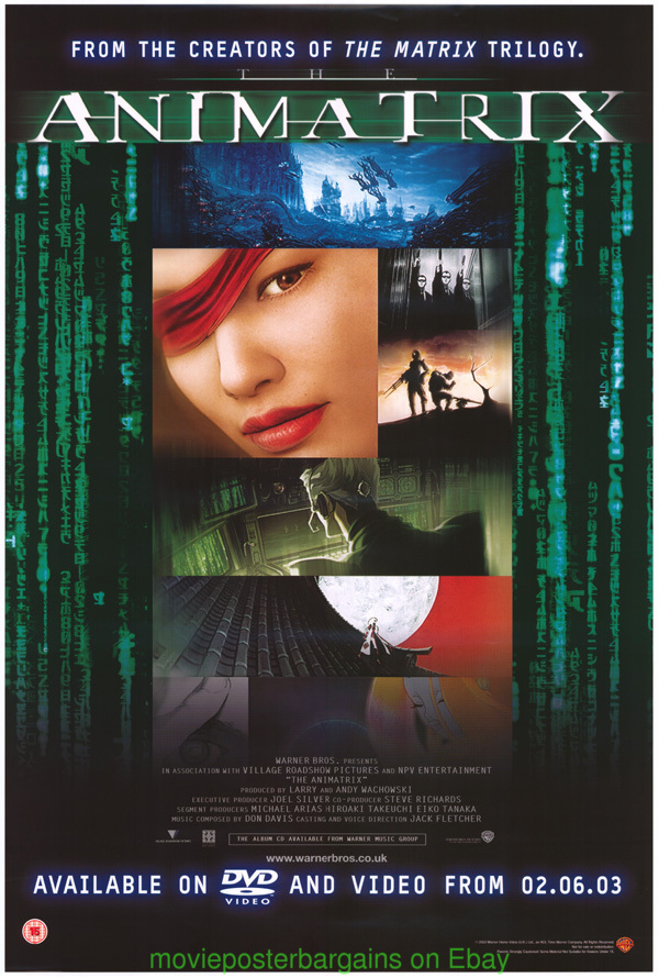 THE ANIMATRIX MOVIE POSTER 2003 THE MATRIX BACKSTORY