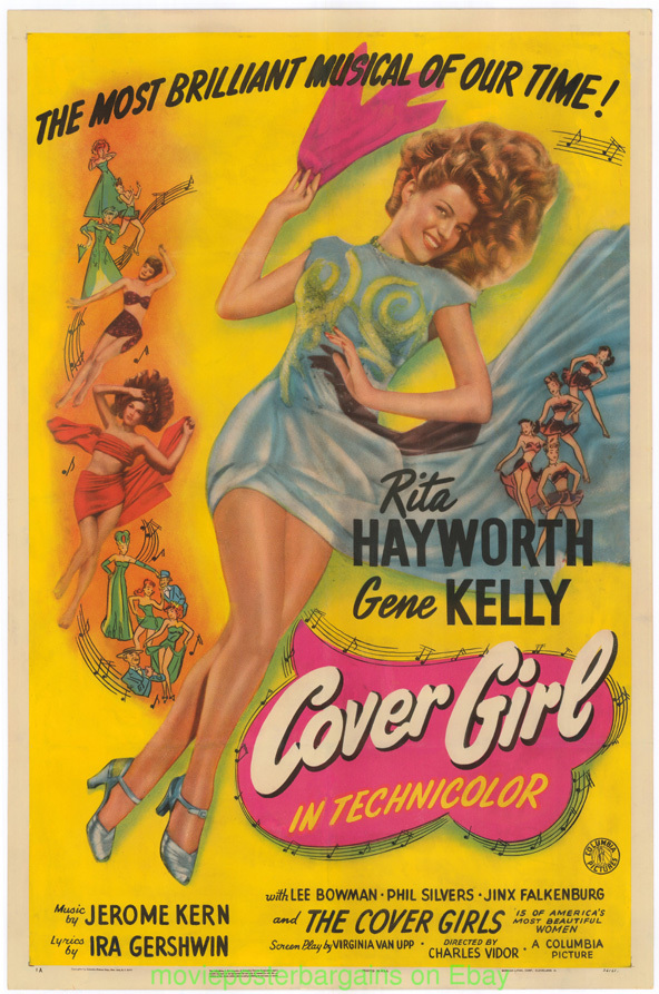 COVER GIRL MOVIE POSTER 1944 RITA HAYWORTH PAPERBACKED