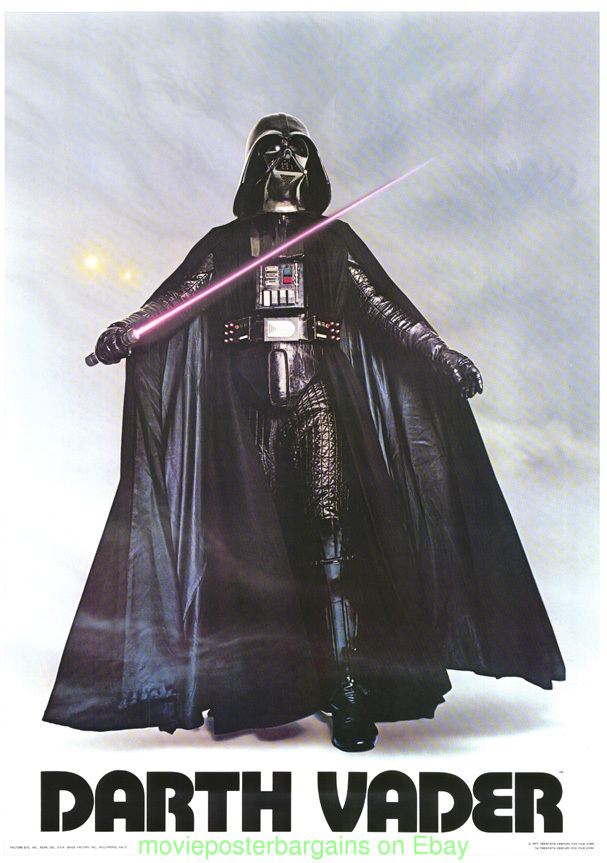 STAR WARS ORIGINAL 1977 Comercial Print MOVIE POSTER DARTH VADER