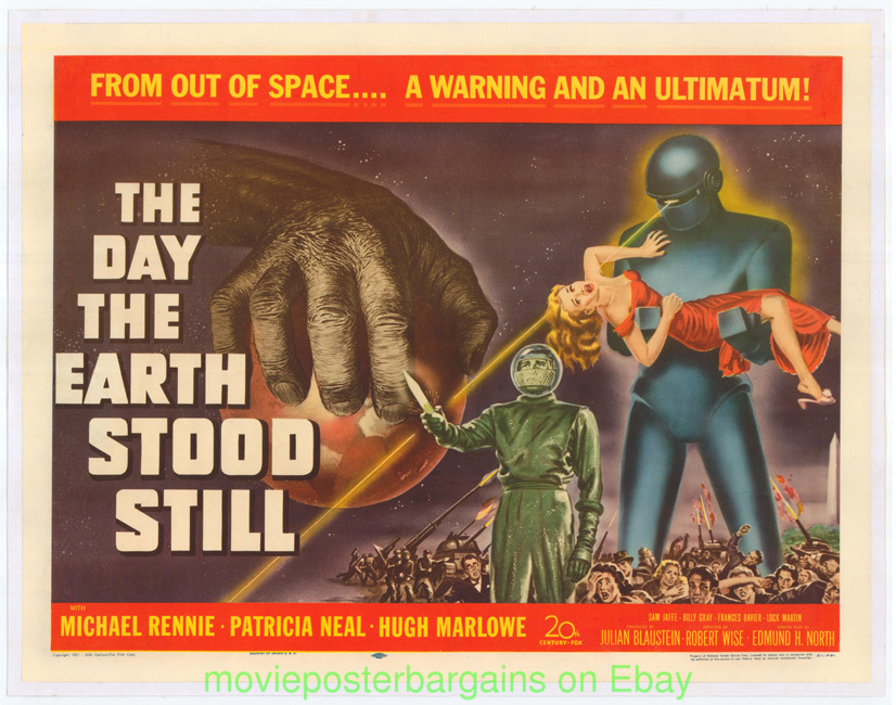 DAY THE EARTH STOOD STILL MOVIE POSTER 1951 HALF SHEET