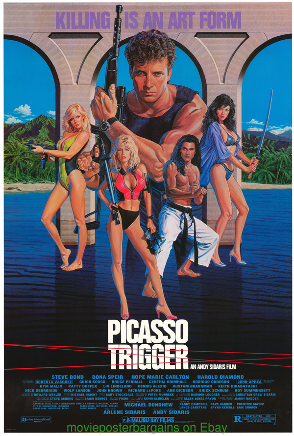 Picasso Trigger Movie Poster 1988 Andy Sidaris Ebay 4551