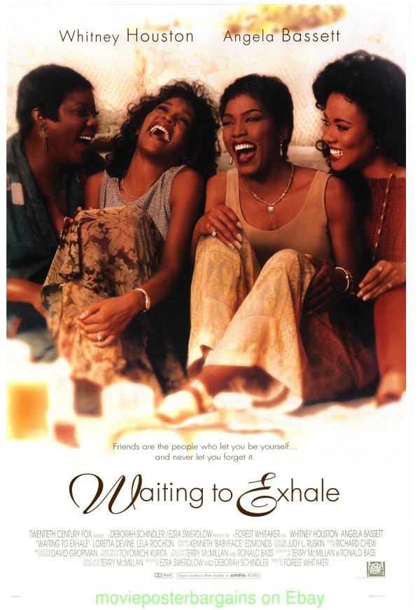 WAITING TO EXHALE MOVIE POSTER + WHITNEY HOUSTON BONUS