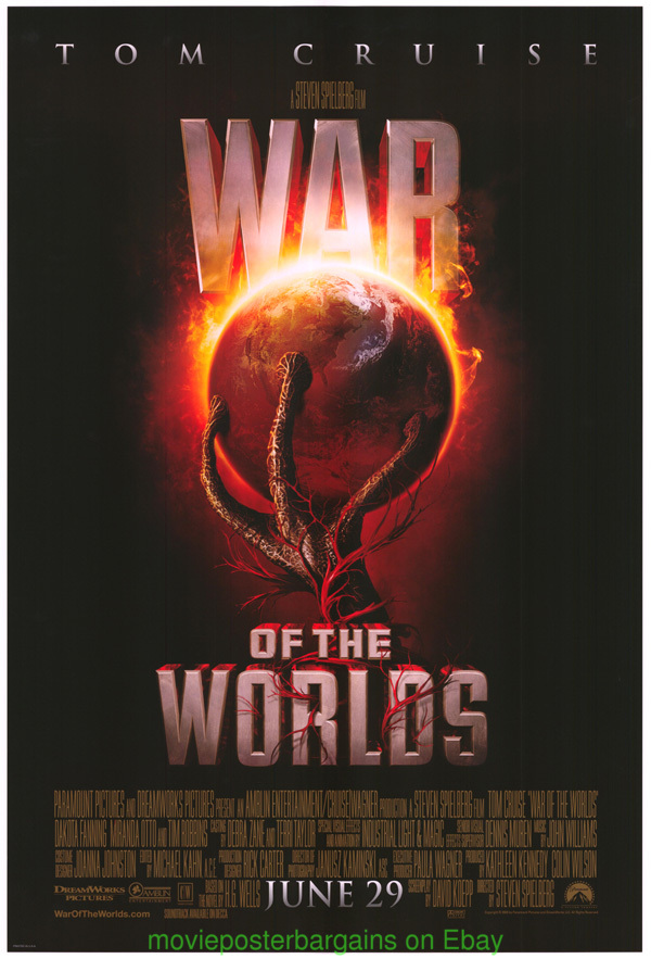 war of the worlds movie poster. WAR OF THE WORLDS MOVIE POSTER 2S C ADVANCE TOM CRUISE | eBay