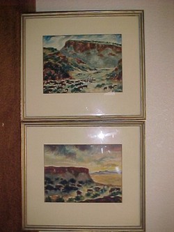 ~*VERONA L BURKHARD*~ *Listed*Two Wyoming Paintings*~NR