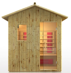 4 PERSON OUTDOOR BAMBOO SAUNA Dry Heat FAR Infrared New