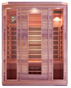 3 PERSON SAUNA RED CEDAR Carbon Fiber FAR Infrared New