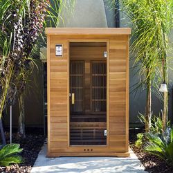 2 PERSON SAUNA RED CEDAR FAR Infrared Carbon Fiber New