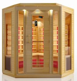 4 PERSON CORNER SAUNA Heat FAR Infrared Portable New IB