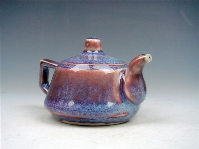 Chinese JUN-CI Hand Glazed Porcelain Teapot Shaped Water 