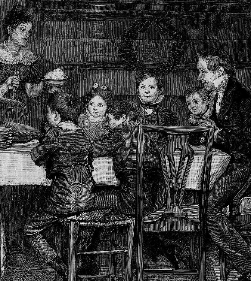 BOB CRATCHIT CHRISTMAS DINNER ANTIQUE ENGRAVING CHARLES DICKEN'S CHRISTMAS CAROL eBay