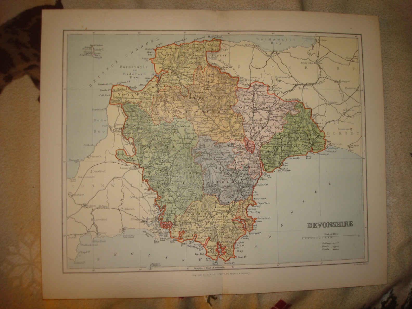 Devon+england+map