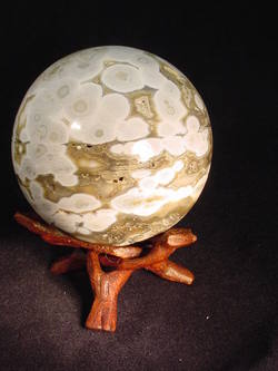 BUTW 4.1" Madagascar Ocean Jasper sphere lapidary 5172A