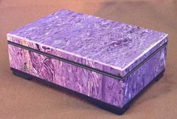 BUTW chatoyant charoite jewelry box lapidary 5587A