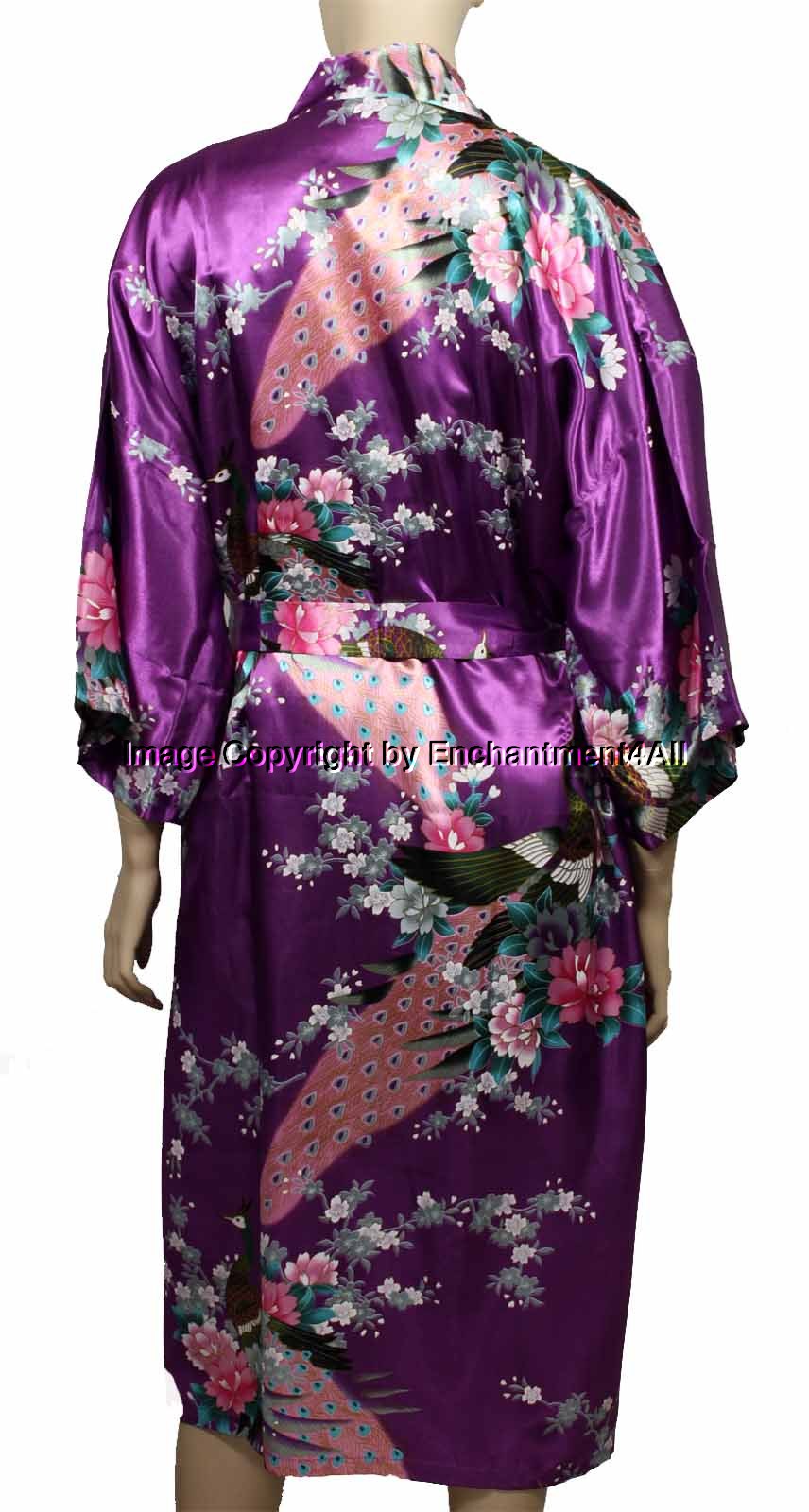 long purple silk robe