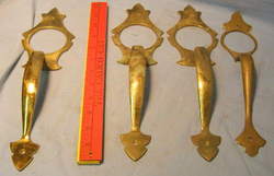** Vintage BRASS - HUGE - DOOR HANDLES lot - MUST see