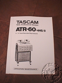 TASCAM ATR-60-4HS/8 RECORDER/REPRODUCER SERVICE MANUAL