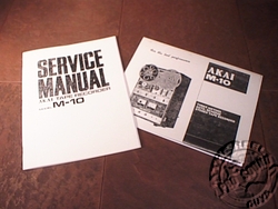 AKAI M-10 REEL TO REEL SERVICE & OPERATION MANUAL SET