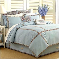 NAUTICA Shorebridge Blue 8PIECE QUEEN COMFORTER SET_New