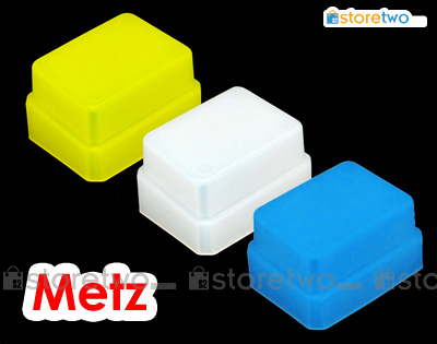 Camera Flash Light Bounce Diffuser for Metz 58 AF-2, 58 AF-1, 50 AF-1, 48 AF-1 (white, blue, yellow)