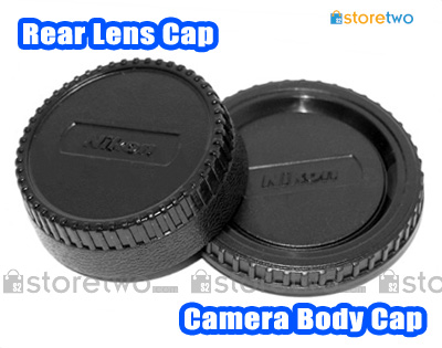 Rear Lens + Camera Body Caps for Nikon Camera