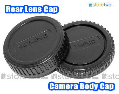 Rear Lens + Camera Body Caps for Olympus Camera