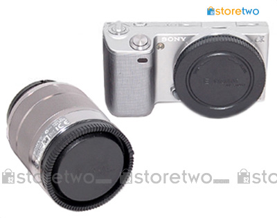 Rear Lens + Camera Body Caps for Sony NEX Camera