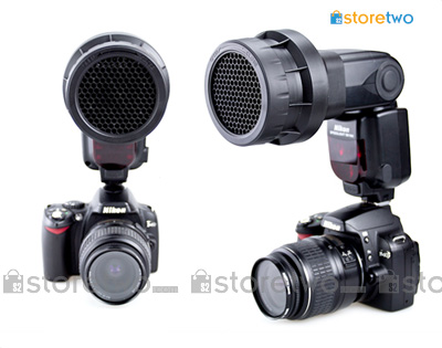 3-in-1 Stacking Honeycomb Grid Light Modifier System for Canon Speedlite 580EX II