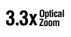 3.3x Optical Zoom 