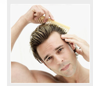 Man combing hair