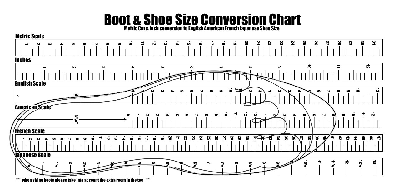 women's shoe size converted into men's