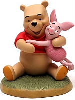 Disney Pooh Hugging Piglet-A Hug Feels Best When It's From You-Finished With A 14k Gold-Plated Pewter