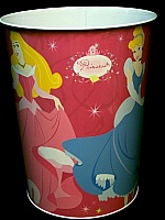 Disney Princesses Trash Can-Cinderella, Belle, Sleeping Beauty, Snow White-10" x 9" Disney Princesses Trash Can-Cinderella, Belle, Sleeping Beauty, Snow White-10" x 9"