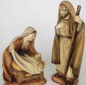 *ANRI VATICAN “HOLY LAND” 6” 2PC JOSEPH~MARY&CHILD SET*