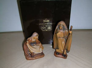 *ANRI VATICAN “HOLY LAND” 6” 2PC JOSEPH~MARY&CHILD SET*