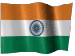 Medium animated Indian flag clip art for a white background