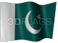 Medium animated Pakistani flag graphic for a white background