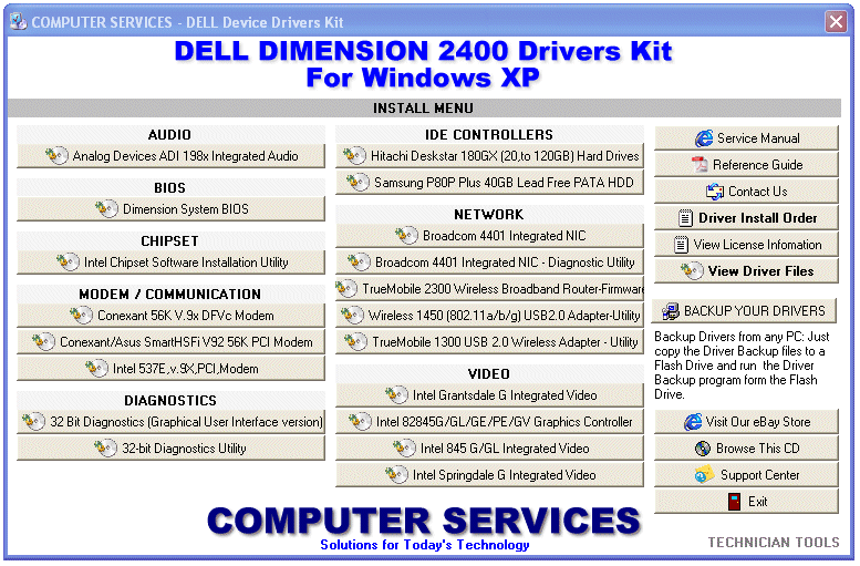 dell dimension 2400 graphics driver update