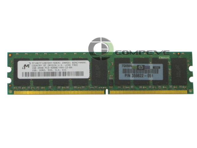 Micron 1GB PC2-4200 HP 359822-051 MT18HTF12872AY RAM - Click Image to Close