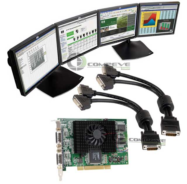 Matrox G450 MMS QUAD Video Card G45X4QUAD-B 128MB - Click Image to Close