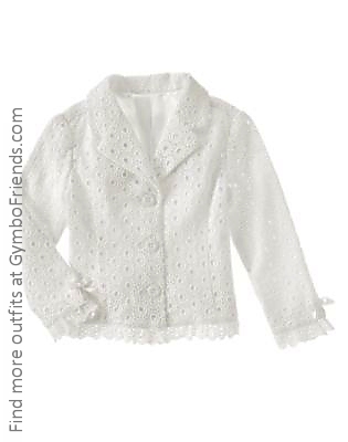 Gymboree Easter Parisian Rose - Kid Girl Sassy Eyelet Jacket