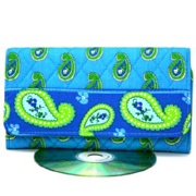 Paisley Quilted Wallet (7.5"X4")