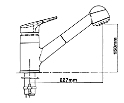 Dimensions drawing of BlancoCurzon 7500-S
