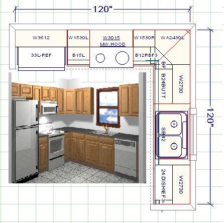 ten by ten kitchen cabinet layout