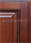 close up view of the signature maple all wood cabinet door showing the raised panel and rope inlay