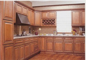 assembled and installed kitchen cabinets