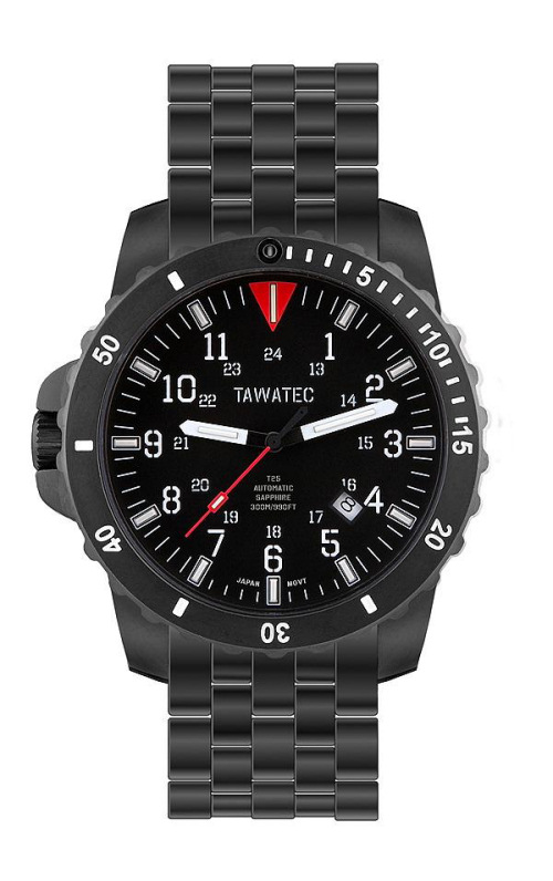 TaWaTec Automatic - ICS - Black Titan Diver Titanium Bracelet