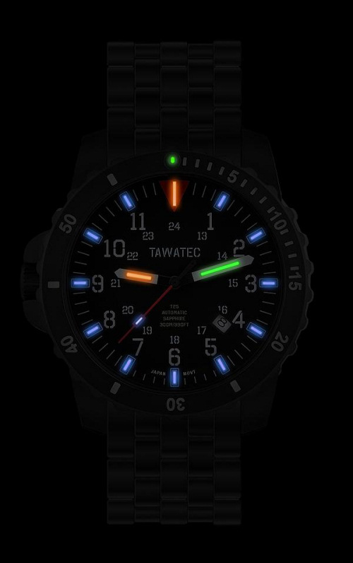 TaWaTec Automatic - ICS - Black Titan Diver Titanium Bracelet