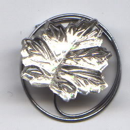 vintage crystal leaf