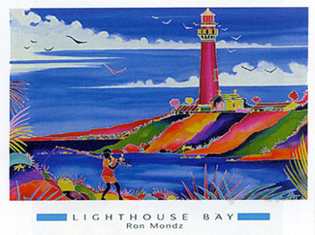 Lighthouse Bay Art Print by Ron Mondz