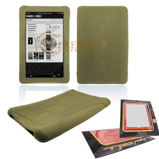 BEIGE Silicone Skin Gel Case Cover for B&N Nook Color